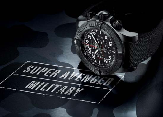 Breitling-Super-Avenger-Military-Chronograph-on-Side