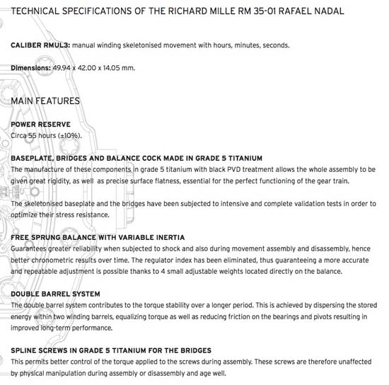 Technical Data Sheet RM 35-01 Raphael Nadal