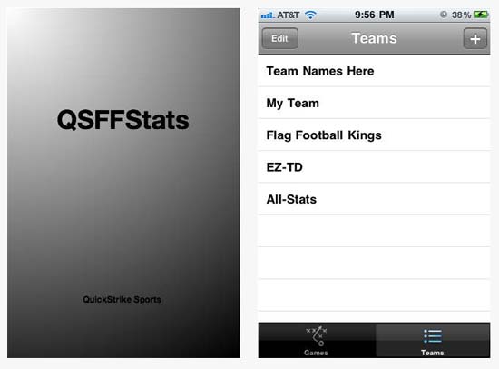 QSFFStats app will allow you to keep track of Flag Football stats for all passing leagues.