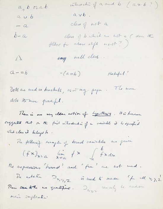 A page of Alan Turing's manuscript