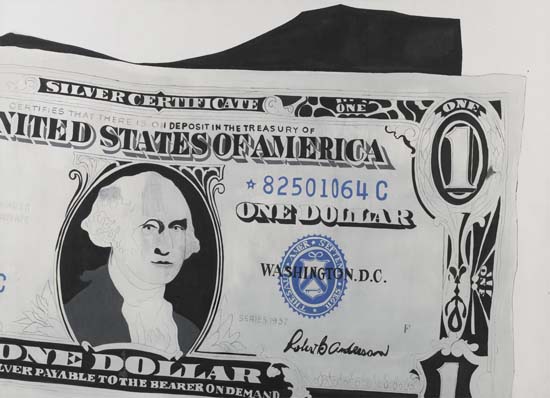 One Dollar Bill (Silver Certificate), Andy Warhol - Photo: Sotheby's London.