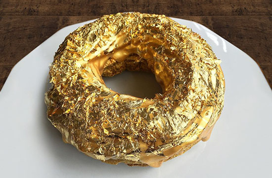 The 24kt Golden Cristal Ube Donut
