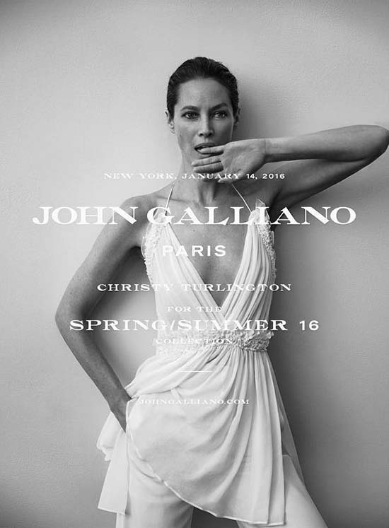Christy Turlington for John Galliano SS 2016