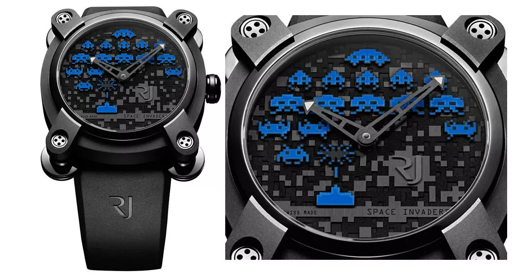 Romain Jerome Space Invaders limited edition watch with arcade game dial design, Swiss automatic movement, Colette exclusive