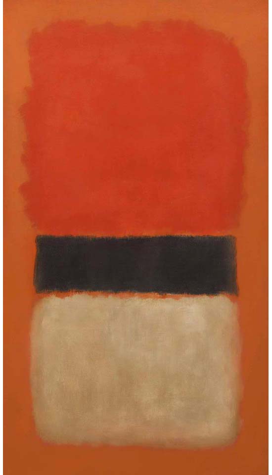 Mark Rothko, Black Stripe (Orange, Gold and Black), 1957