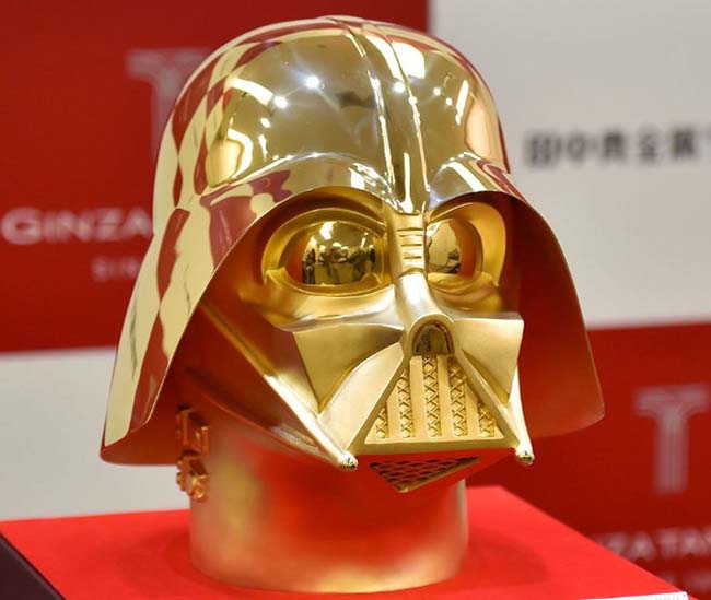 Solid Gold Darth Vader Mask