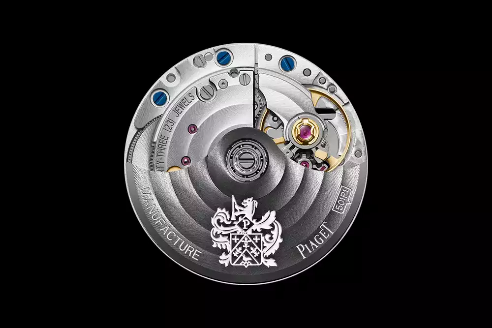 The Piaget calibre 501P1 self-winding mechanical movement with Côtes de Genève finishing
