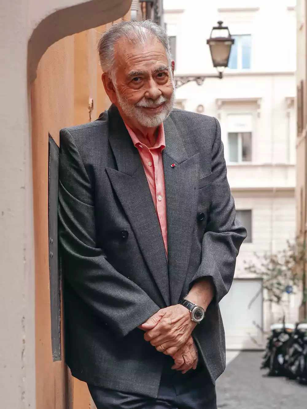 Francis Ford Coppola wearing his unique F.P. Journe FFC prototype watch